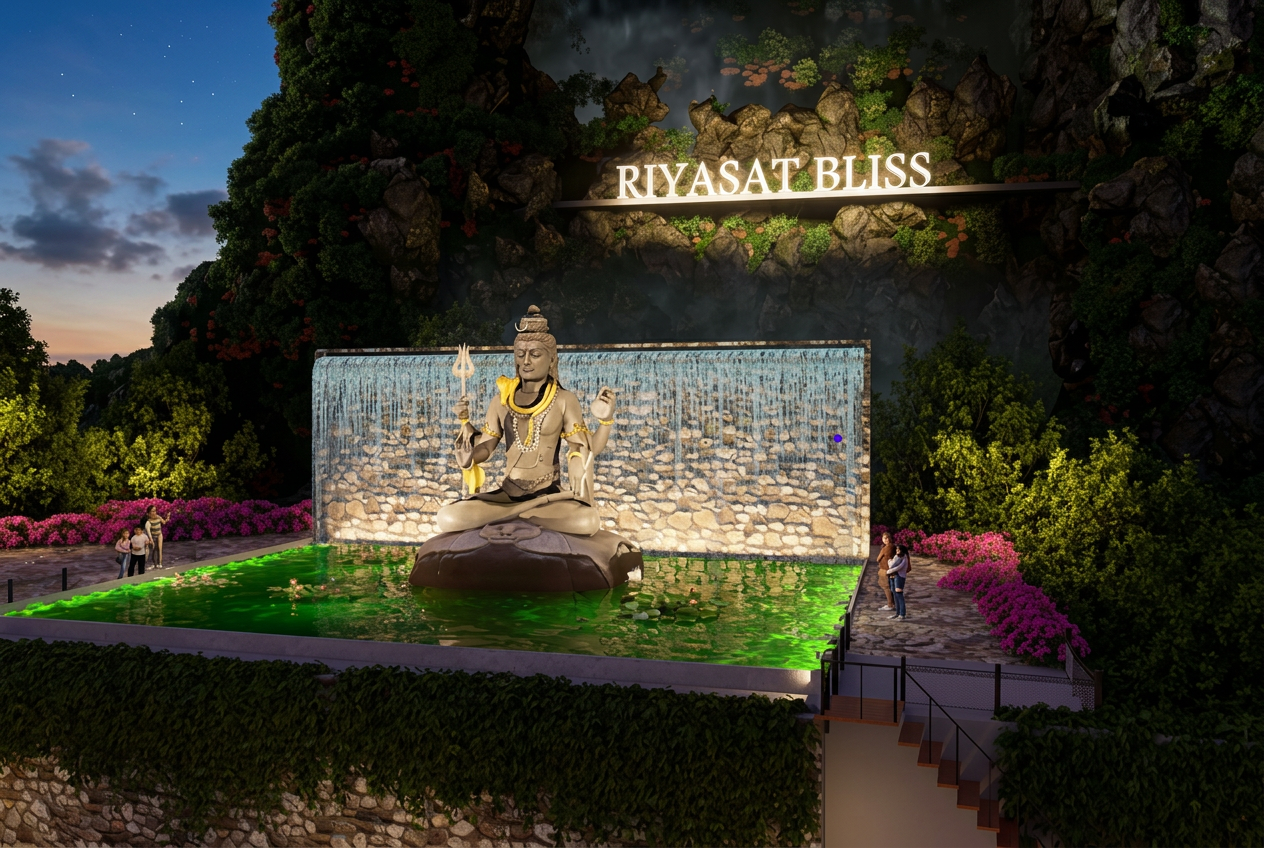 Divine Shiva statue at Riyasat Bliss